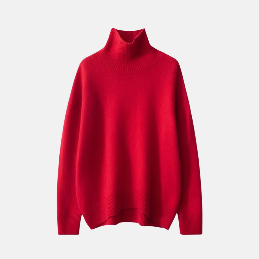 Viola™ | Damen Kaschmirpullover mit hohem Kragen