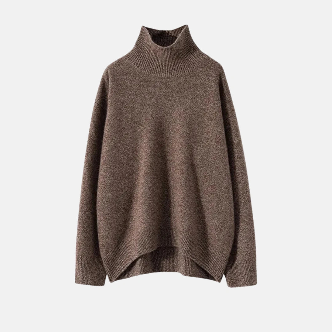 Viola™ | Damen Kaschmirpullover mit hohem Kragen