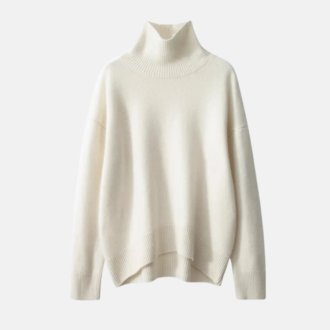 Viola™ | Damen Kaschmirpullover mit hohem Kragen