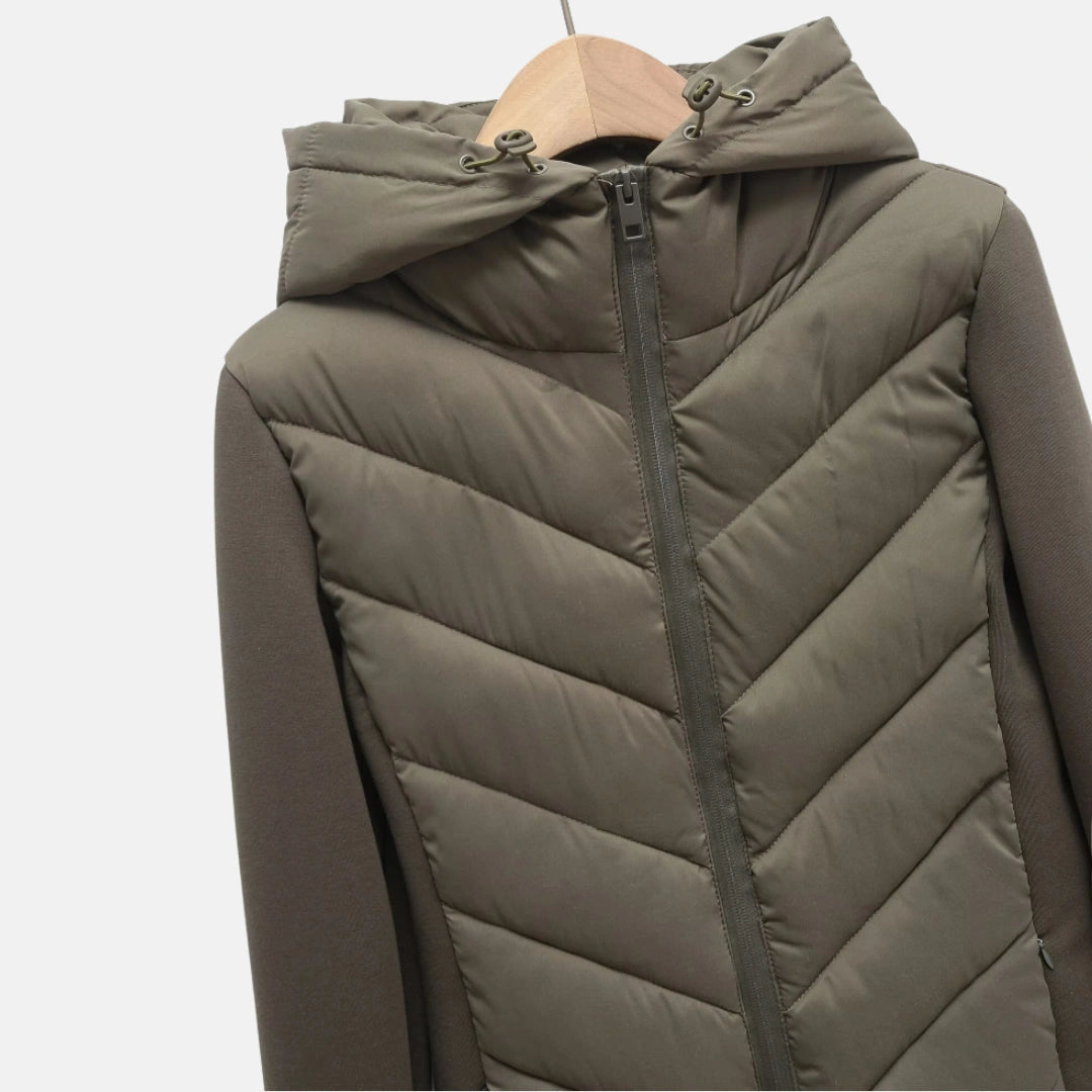 Lena™ | Damen Herbst Steppjacke mit Kapuze