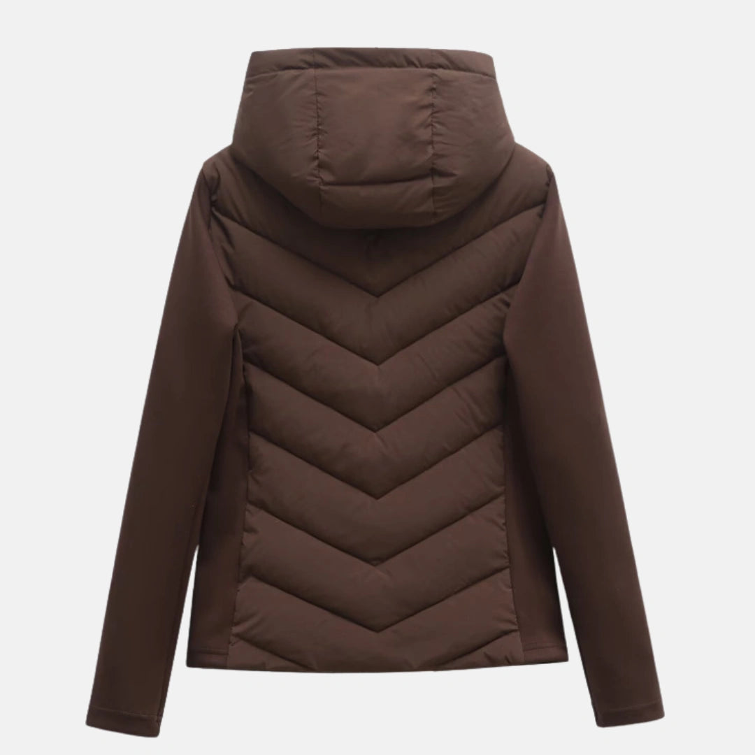 Lena™ | Damen Herbst Steppjacke mit Kapuze