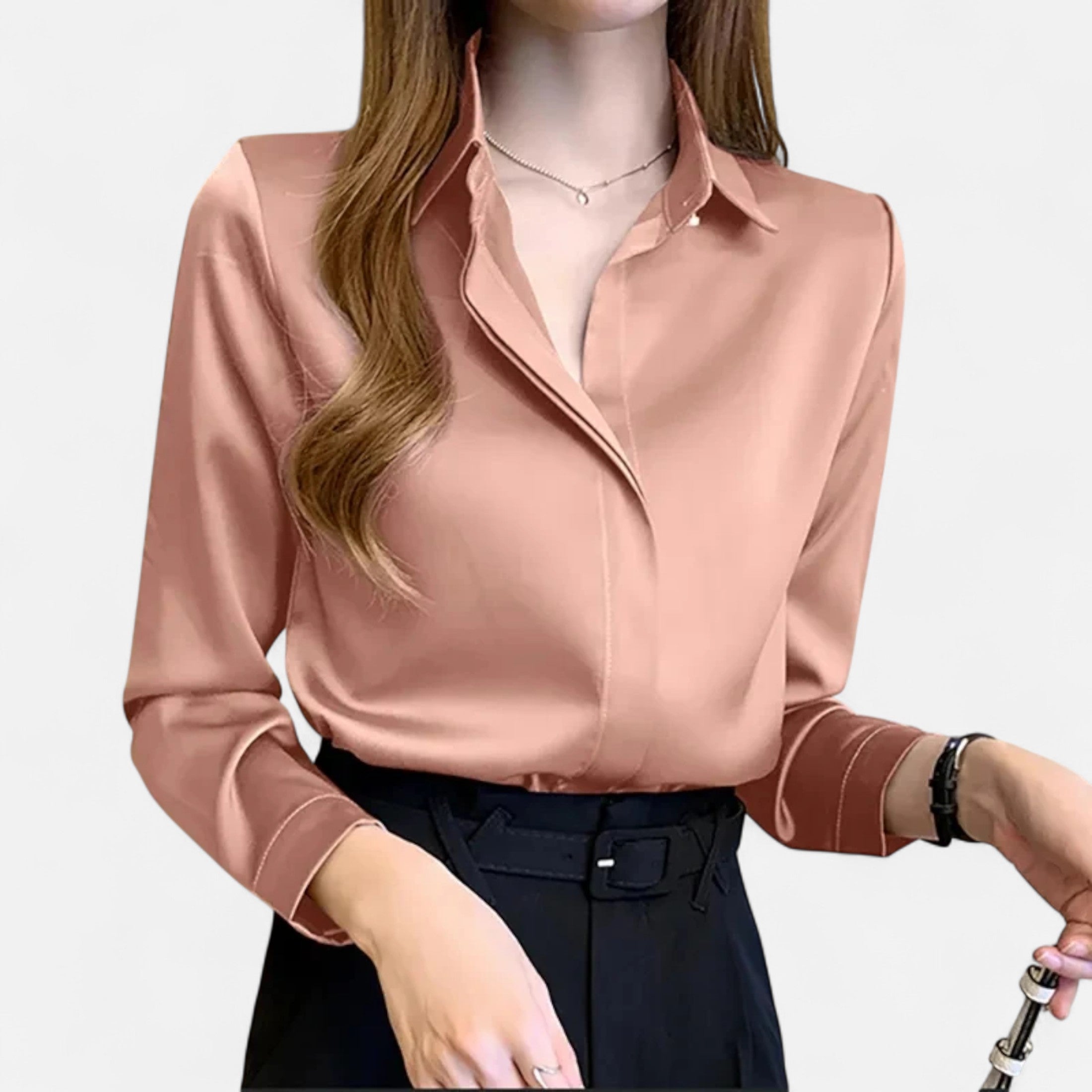 Claire™ | Damen Bluse Satin – Klassik & Moderne
