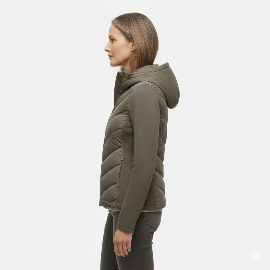 Lena™ | Damen Herbst Steppjacke mit Kapuze