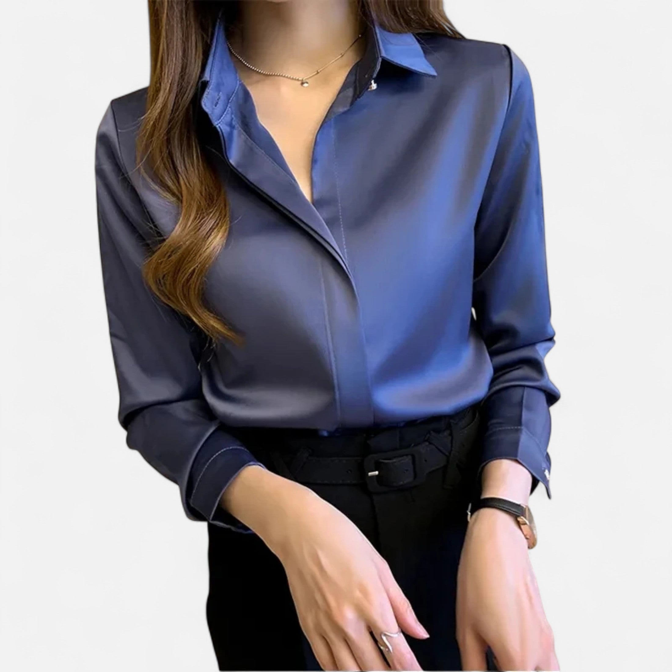 Claire™ | Damen Bluse Satin – Klassik & Moderne