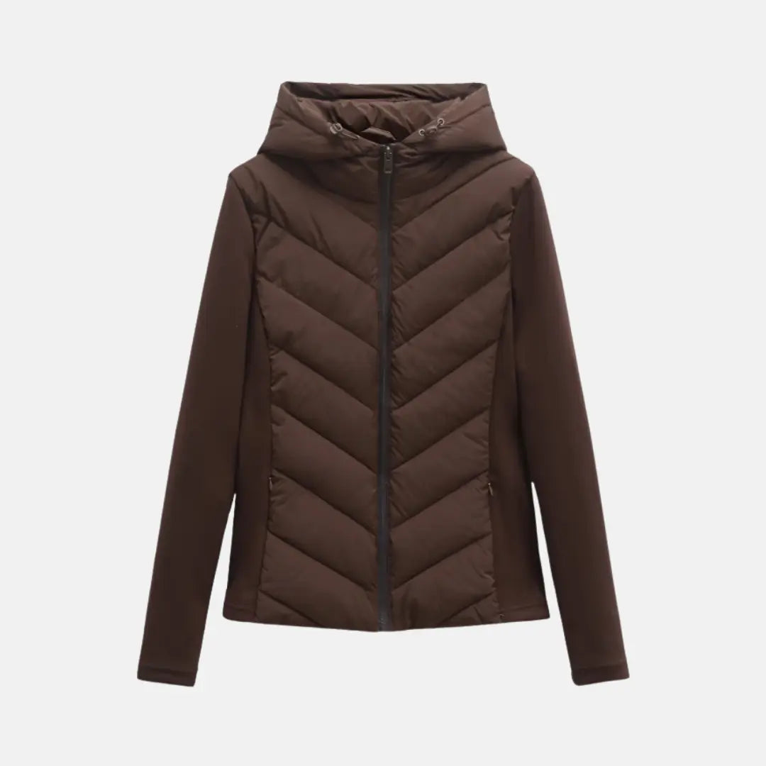 Lena™ | Damen Herbst Steppjacke mit Kapuze