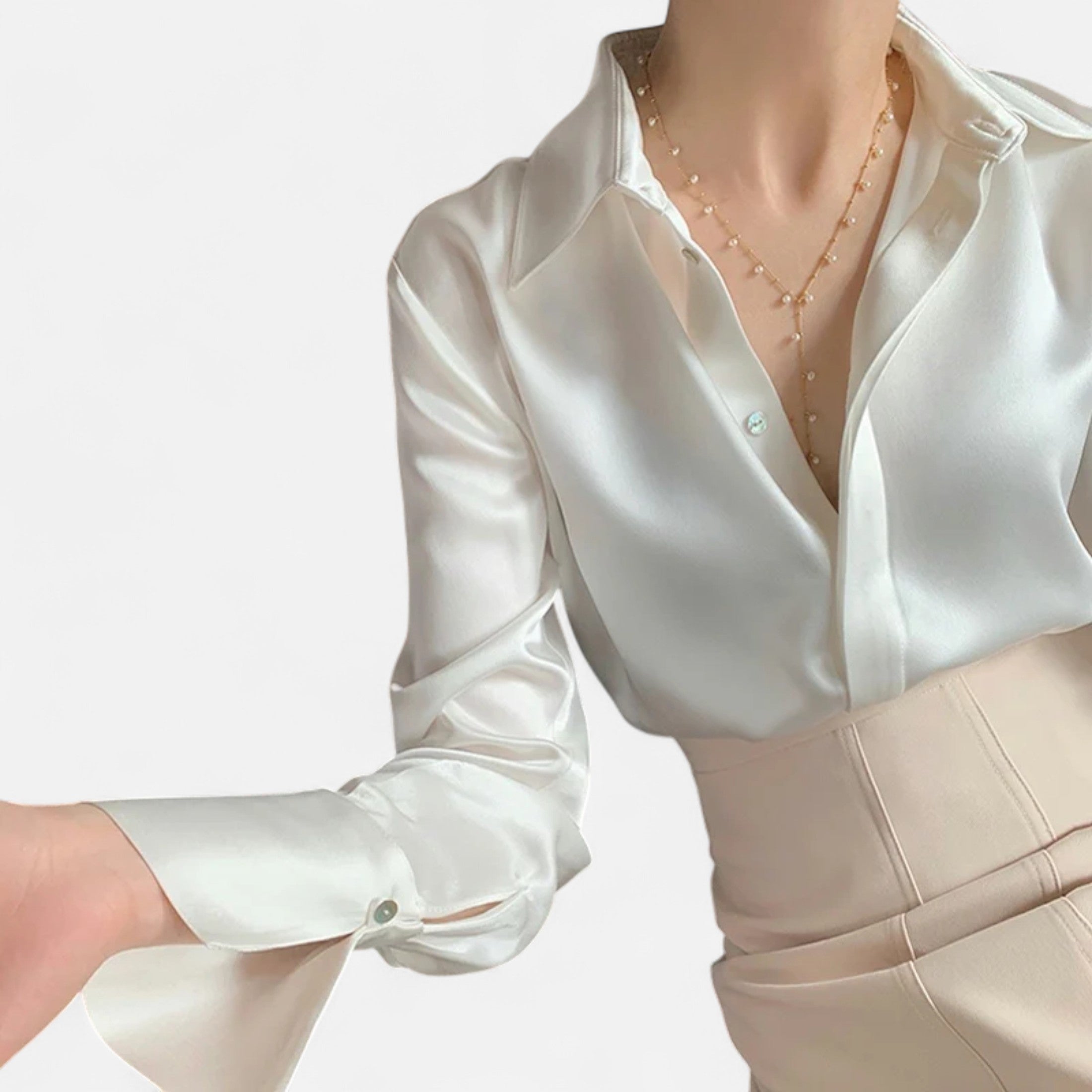 Sophie™ | Damen Satinbluse – Zeitloser Chic