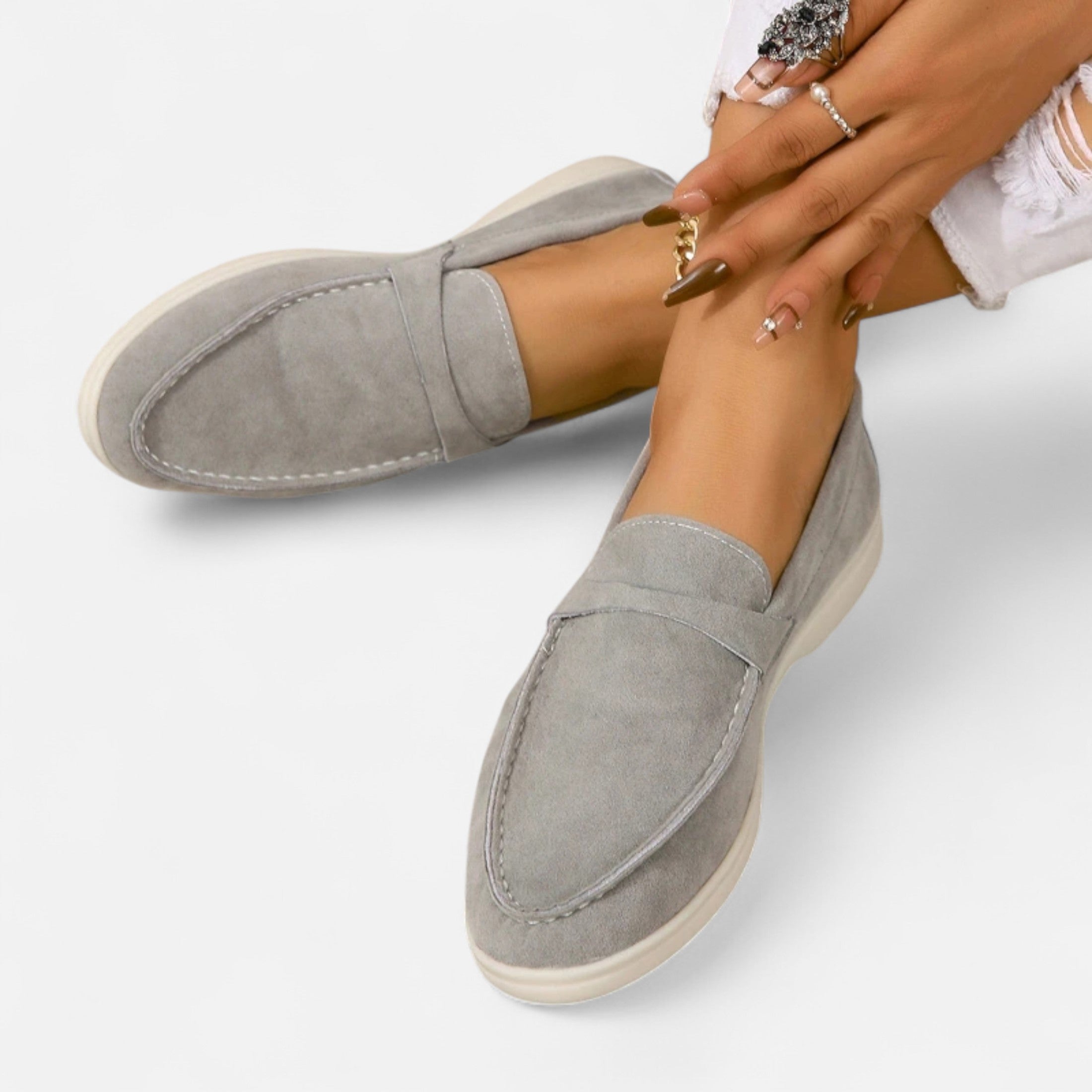 Camille™ | Damen Loafer in Velours-Optik