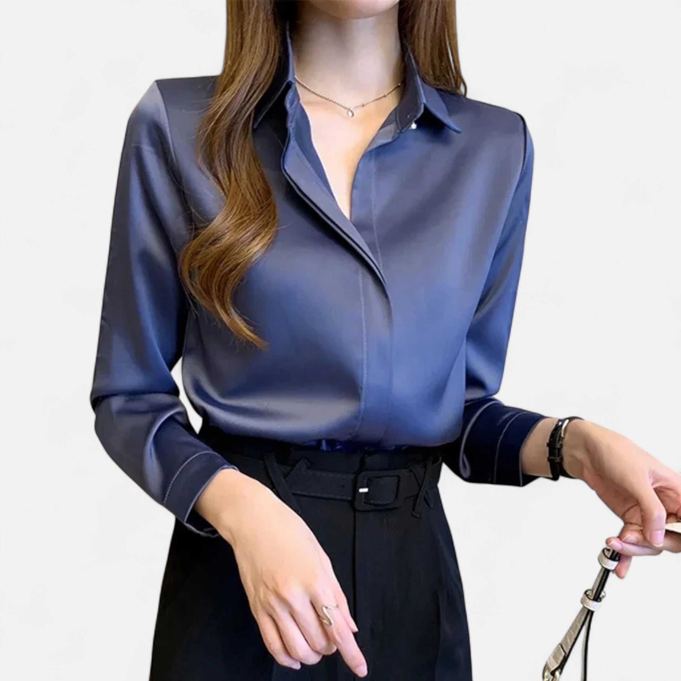 Claire™ | Damen Bluse Satin – Klassik & Moderne