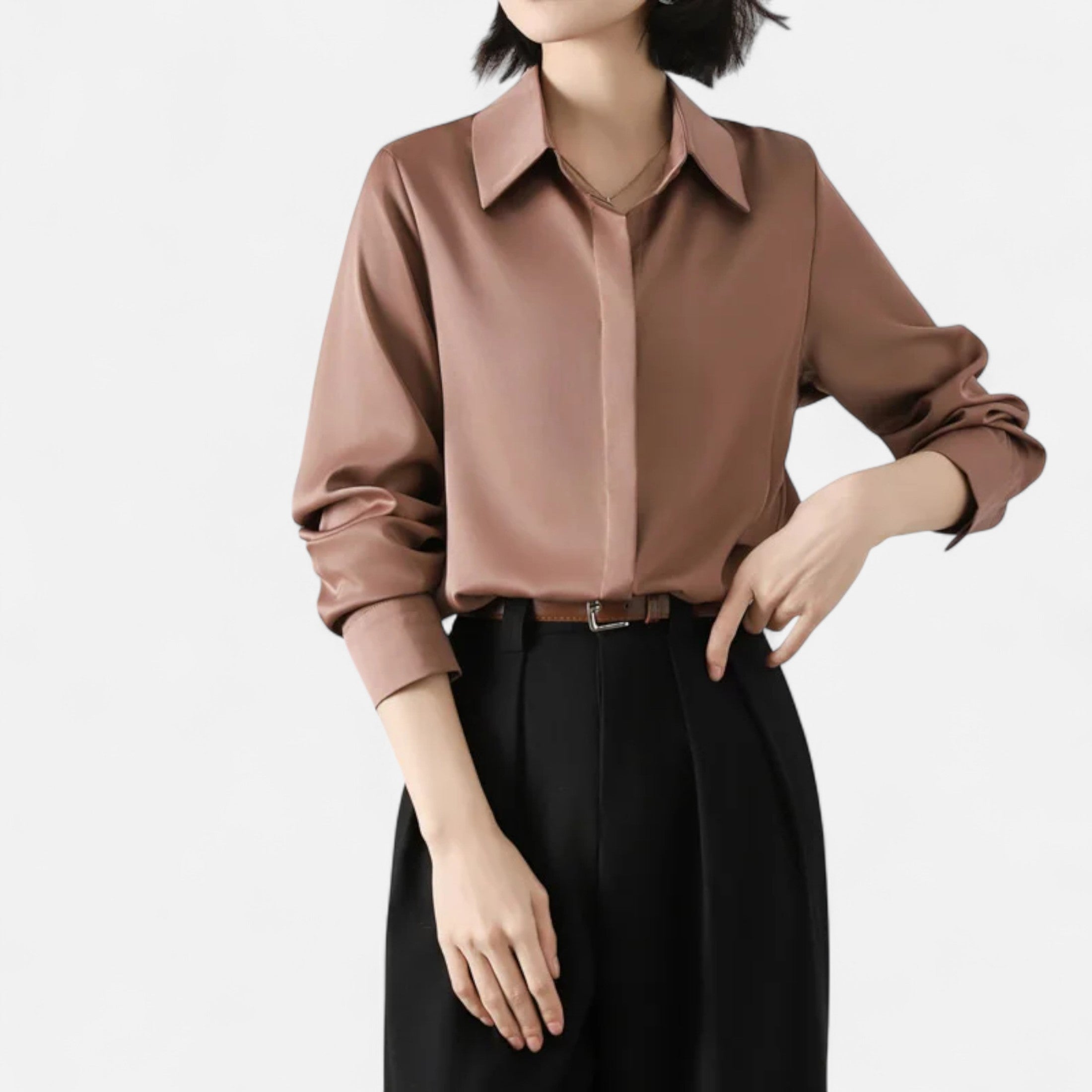Isabelle™ | Damen Satinbluse – Zeitlose Eleganz