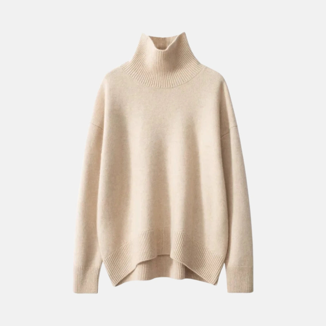 Viola™ | Damen Kaschmirpullover mit hohem Kragen