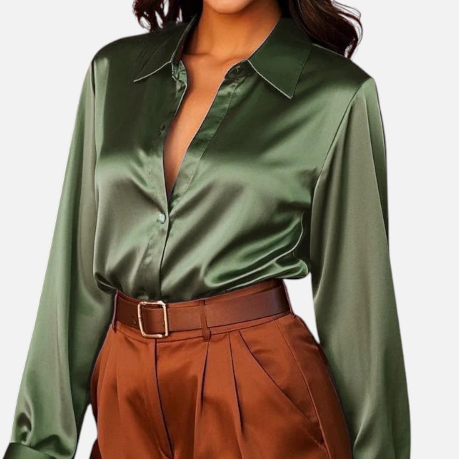 Elena™ | Damen Hemd – Zeitlose Seidenglanz