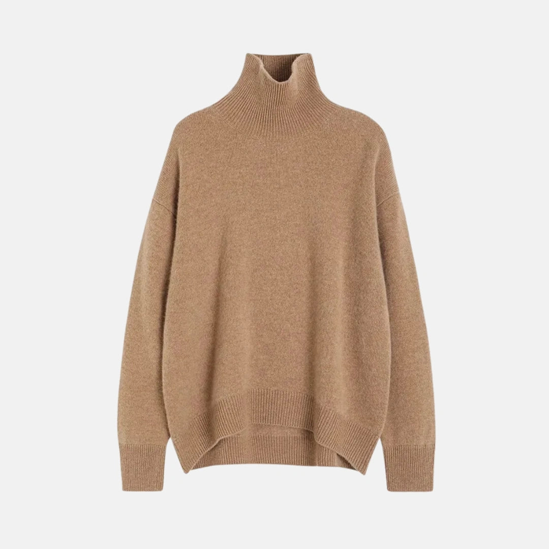 Viola™ | Damen Kaschmirpullover mit hohem Kragen