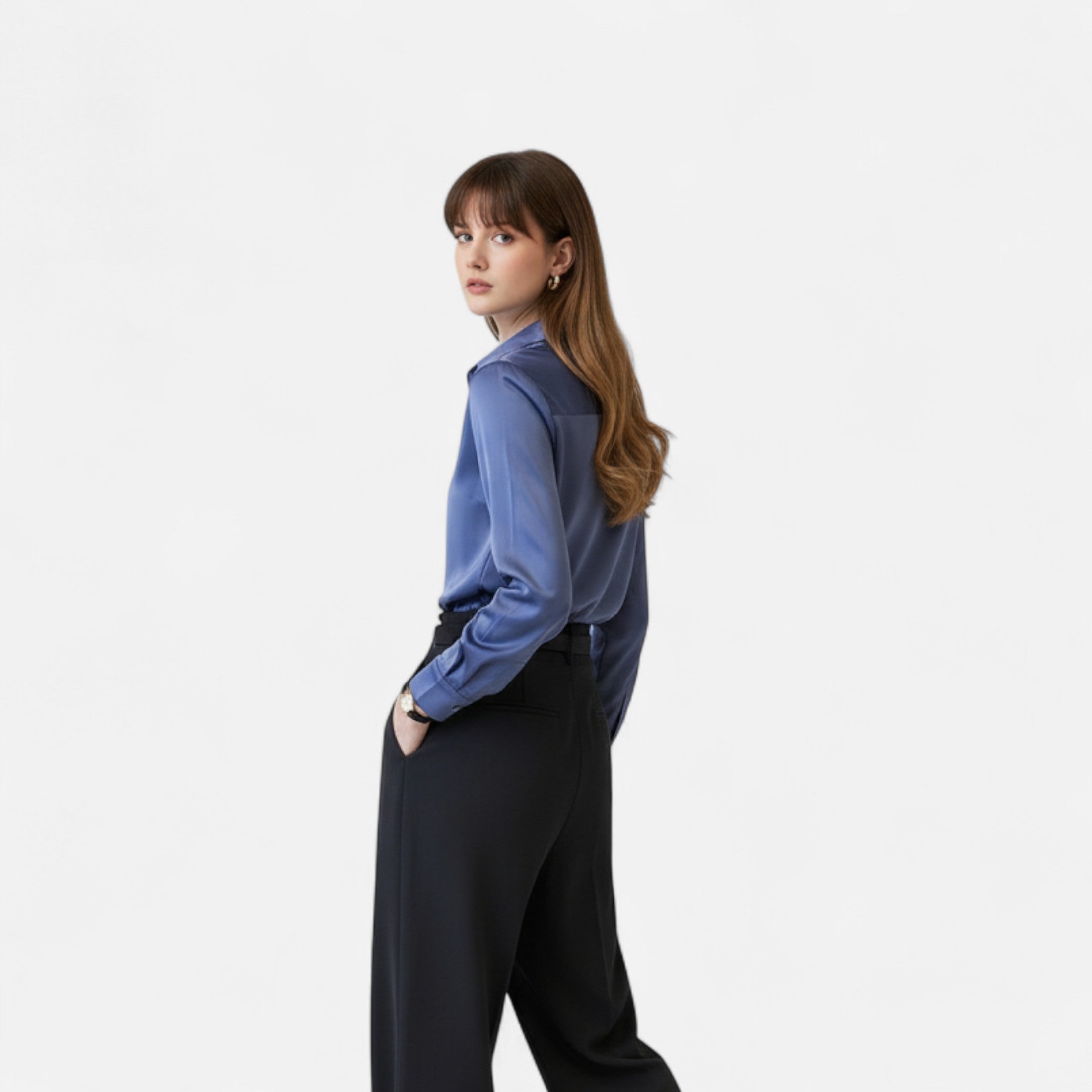Claire™ | Damen Bluse Satin – Klassik & Moderne