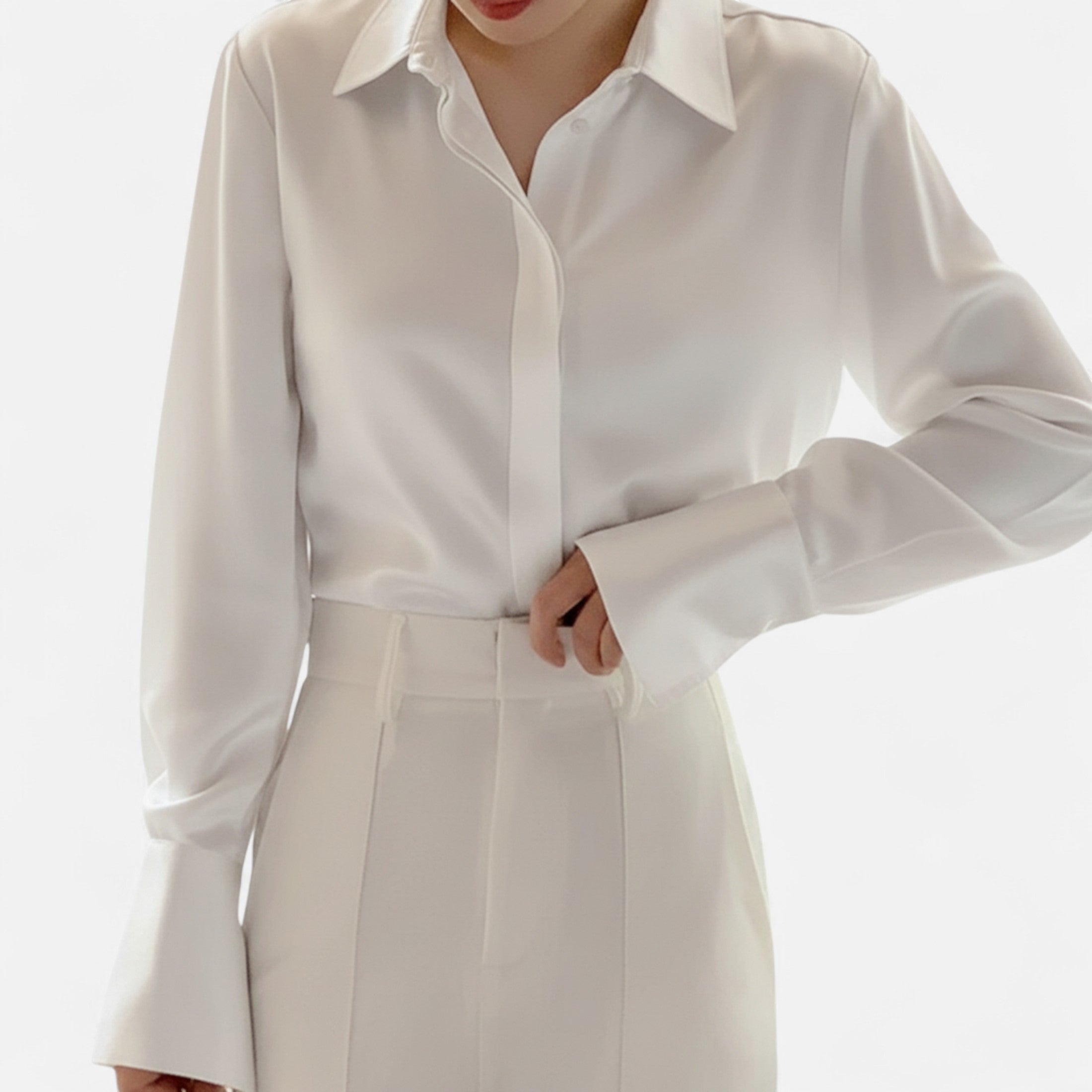 Sophie™ | Damen Satinbluse – Zeitloser Chic