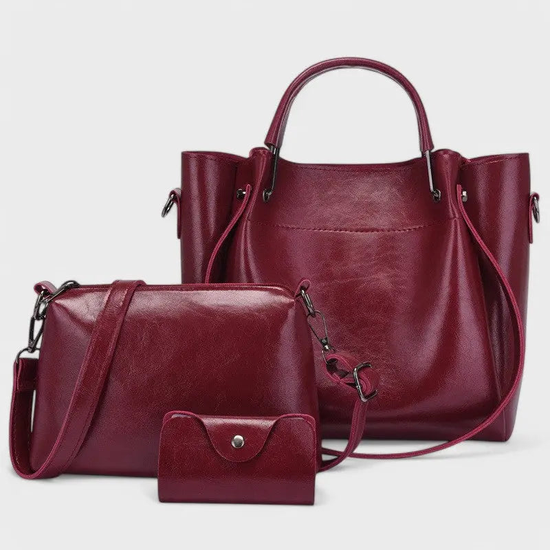 Nora. - Elegantes 3-in-1 Taschen-Set