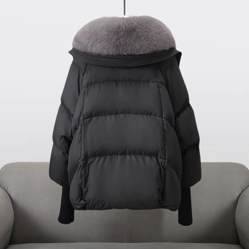 Amélie™ | Damen Luxus Pufferjacke mit Fellkragen