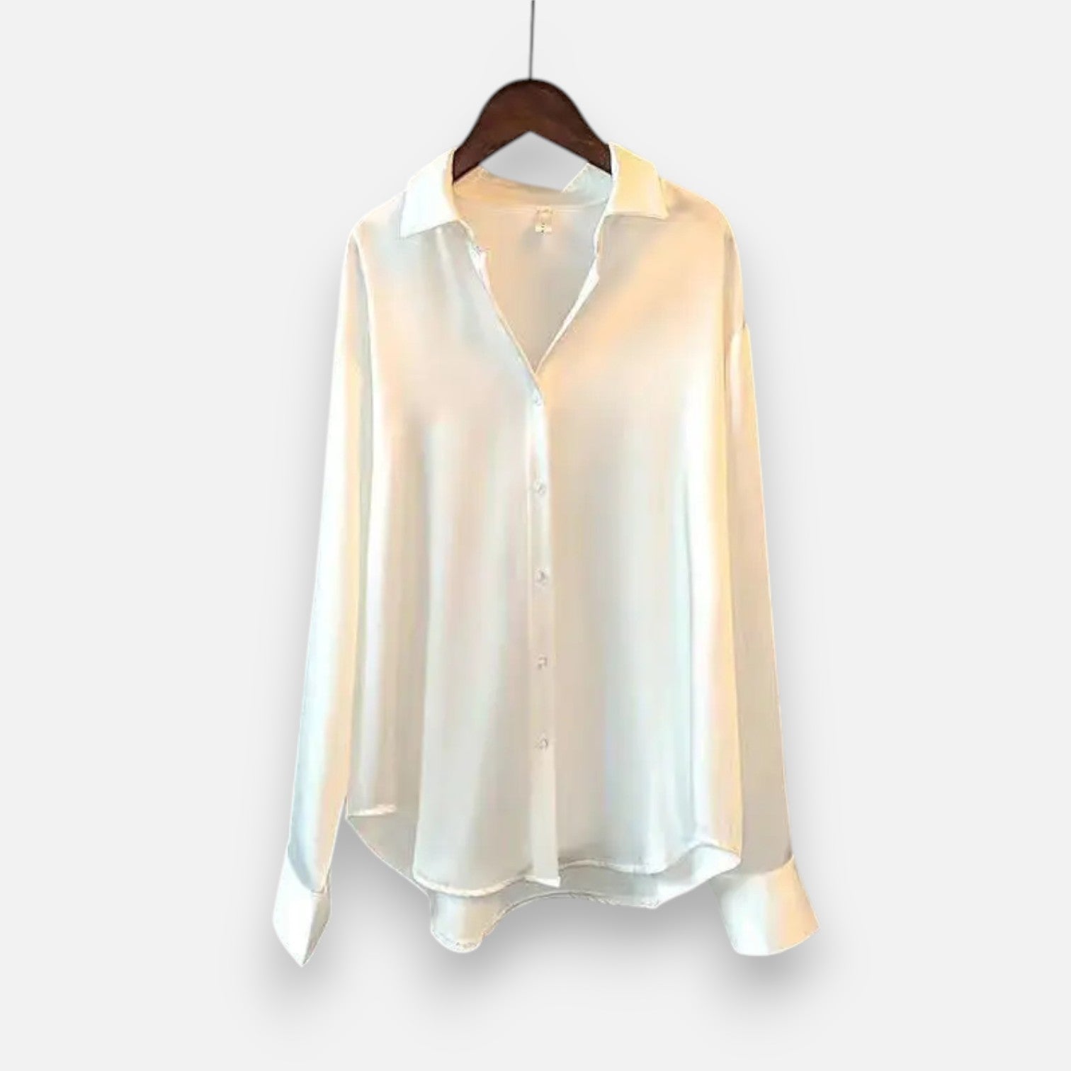 Camille™ | Damen Satinbluse – Eleganz & Glanz