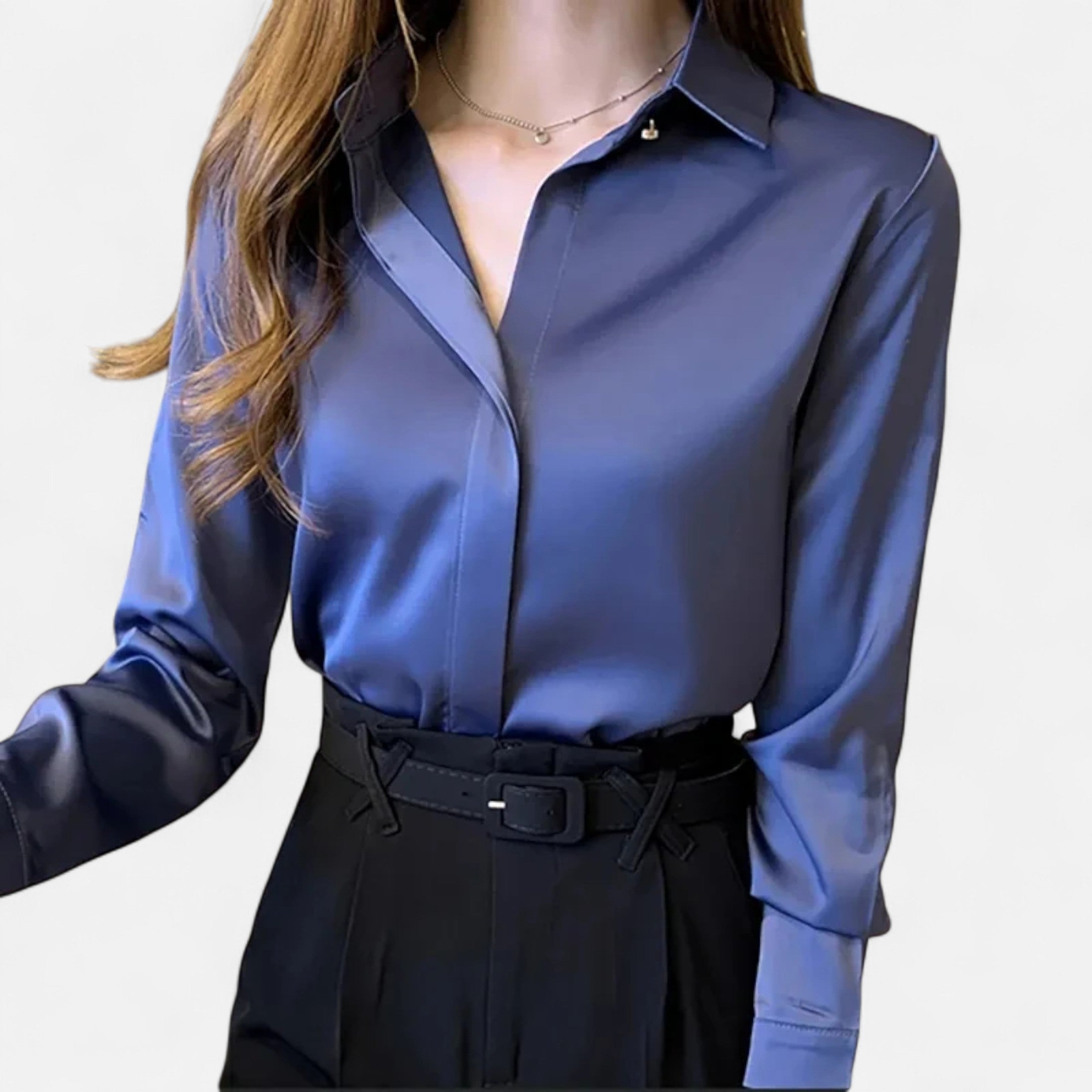 Claire™ | Damen Bluse Satin – Klassik & Moderne