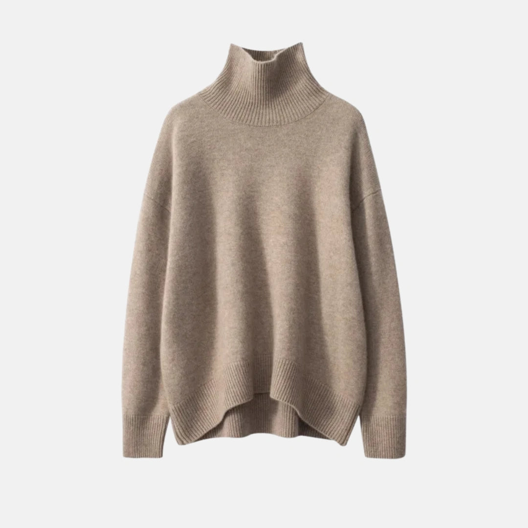 Viola™ | Damen Kaschmirpullover mit hohem Kragen