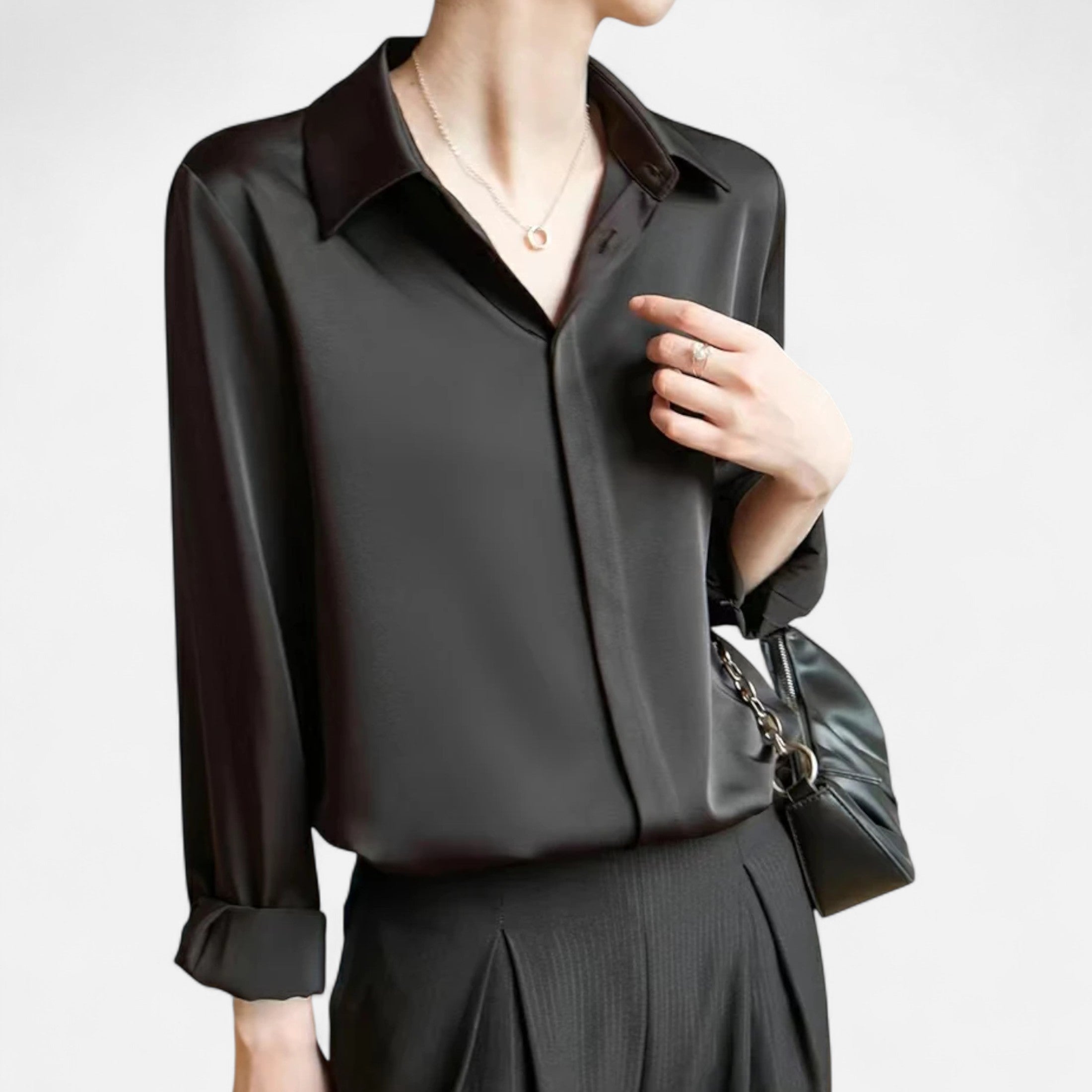 Sophie™ | Damen Satinbluse – Zeitloser Chic