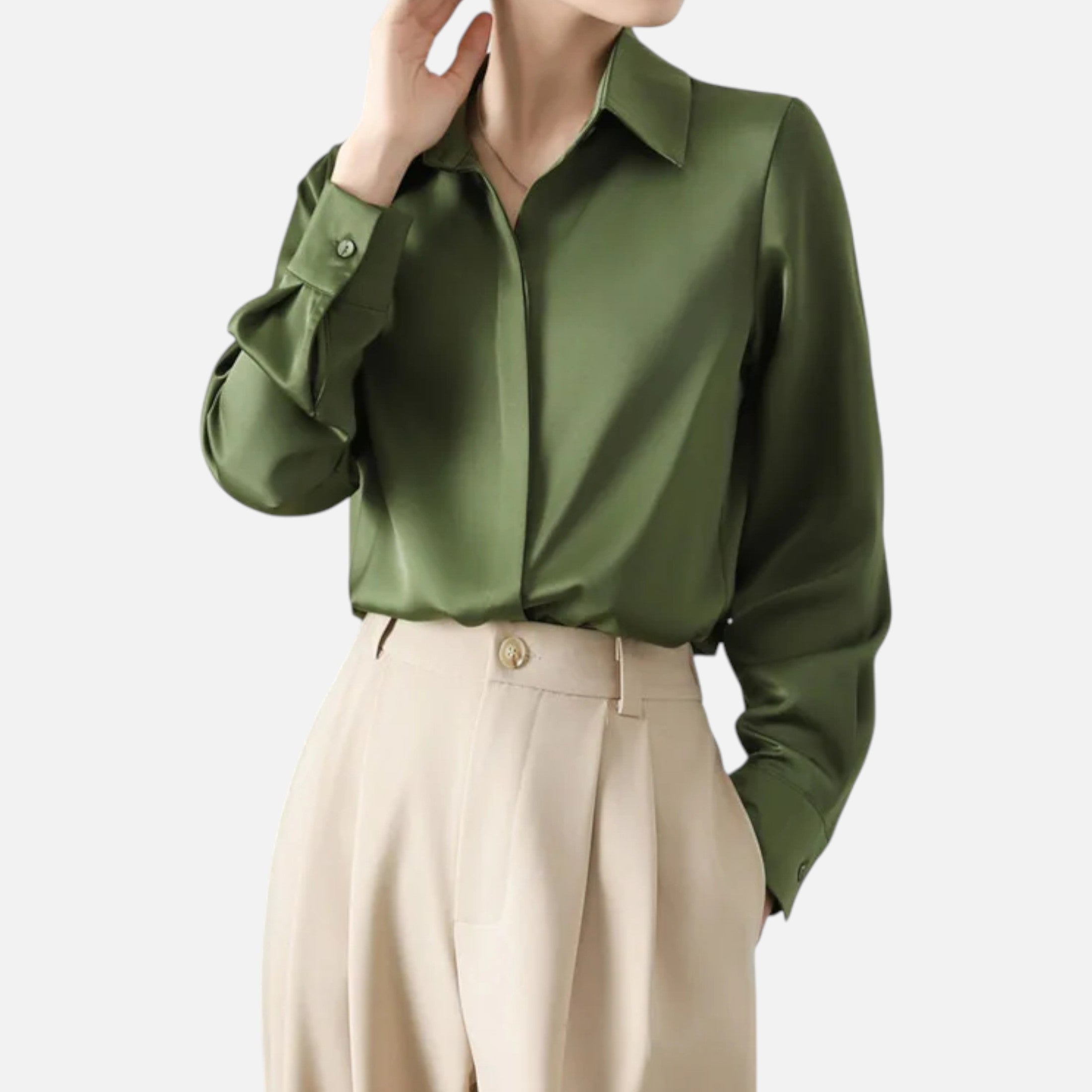 Isabelle™ | Damen Satinbluse – Zeitlose Eleganz