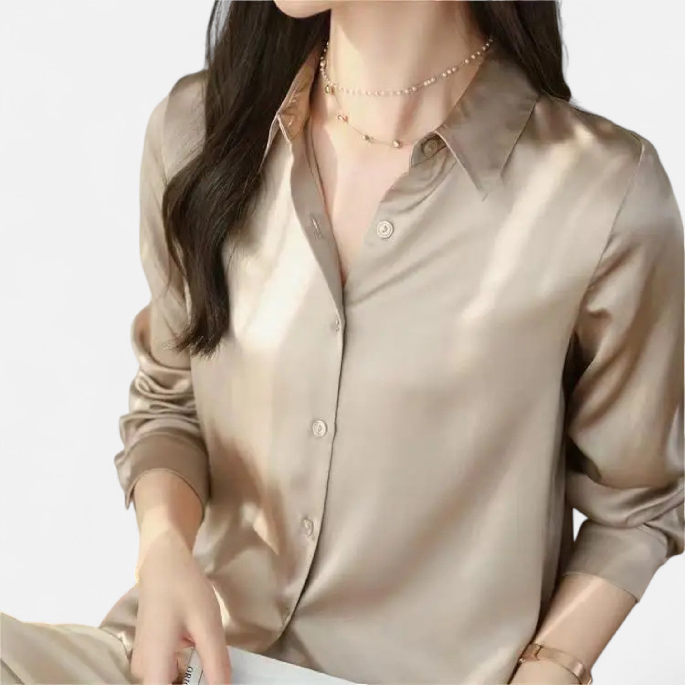 Chloé™ | Damen Satinbluse – Raffinierte Ausstrahlung