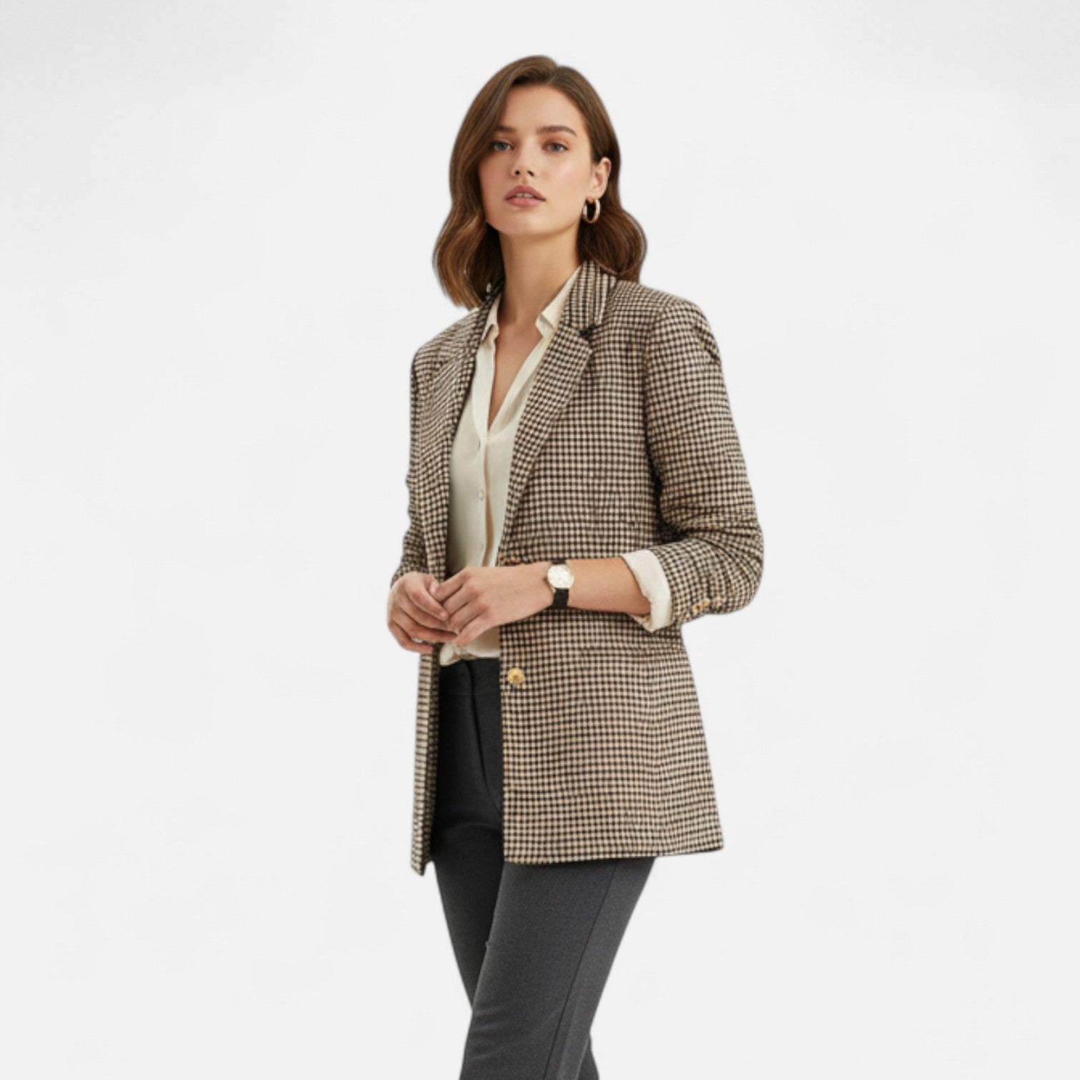 Sabine™ | Damen Blazer – Karo-Eleganz