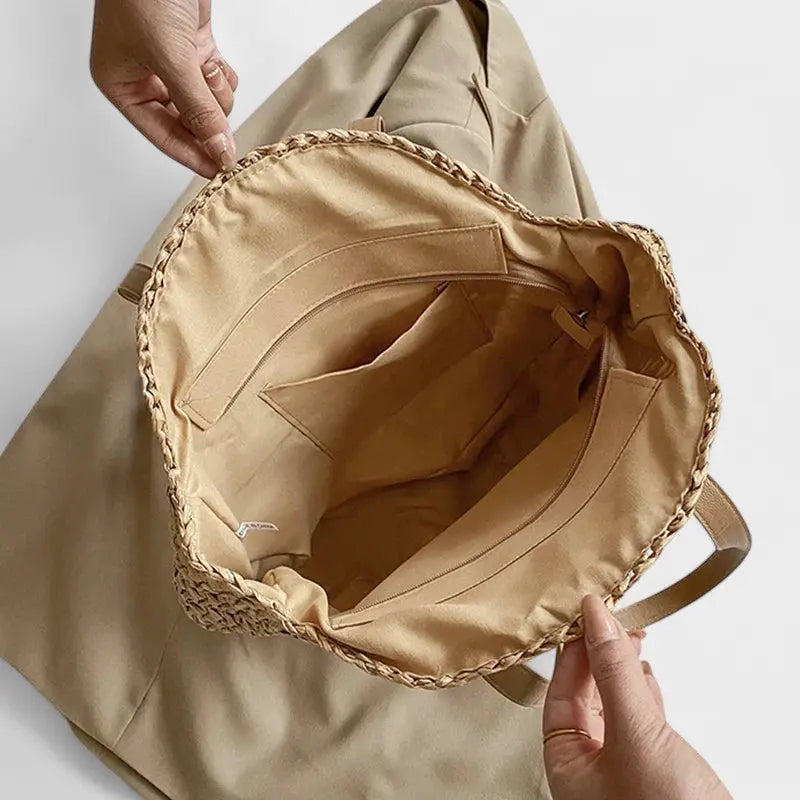Valerie | Handgewebte Strandtasche