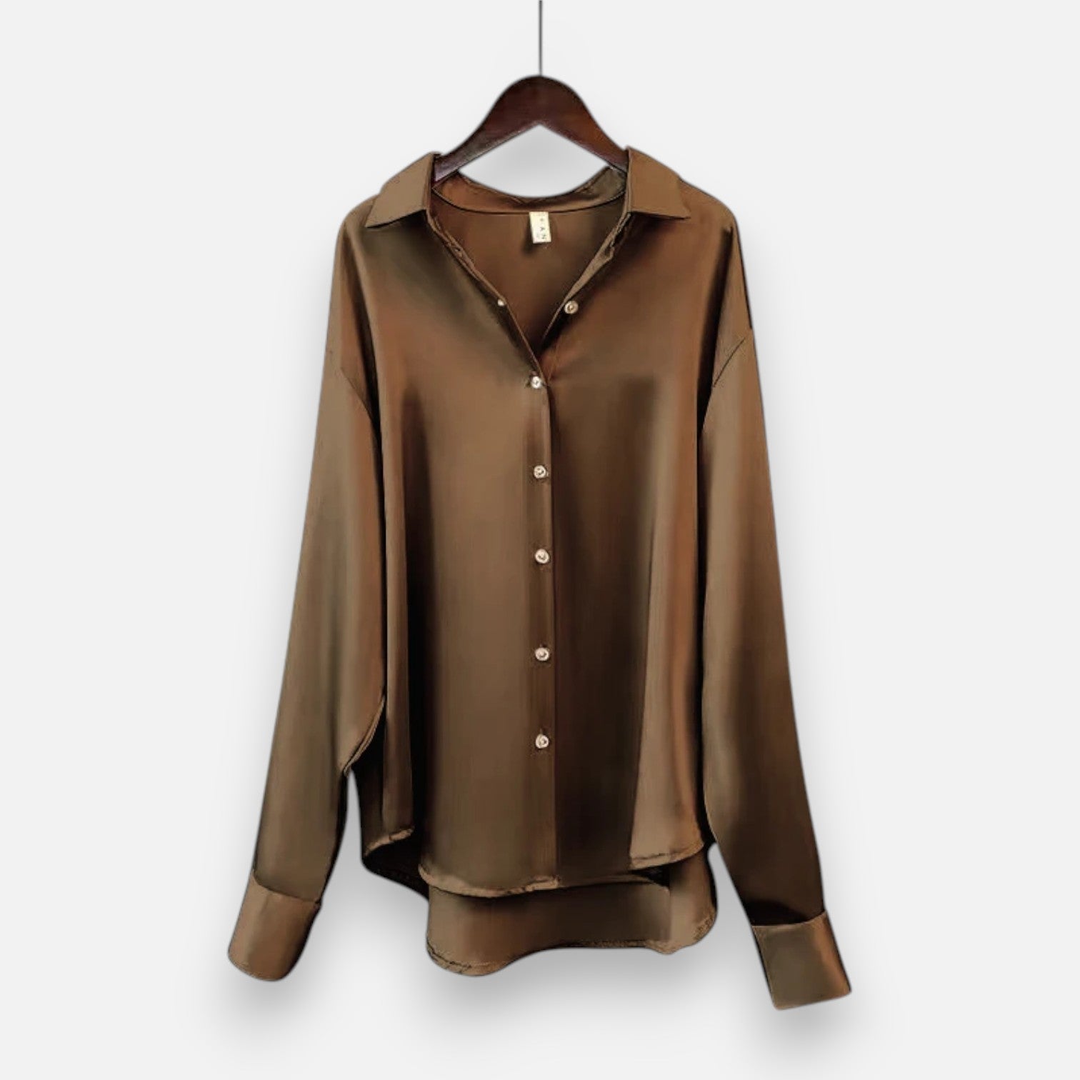 Camille™ | Damen Satinbluse – Eleganz & Glanz