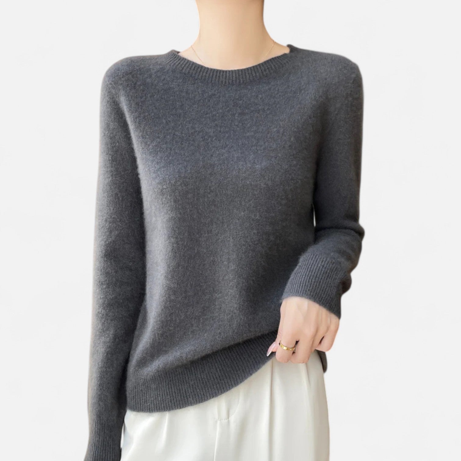 Theresa™ | Damen Pullover – Merinowolle-Eleganz