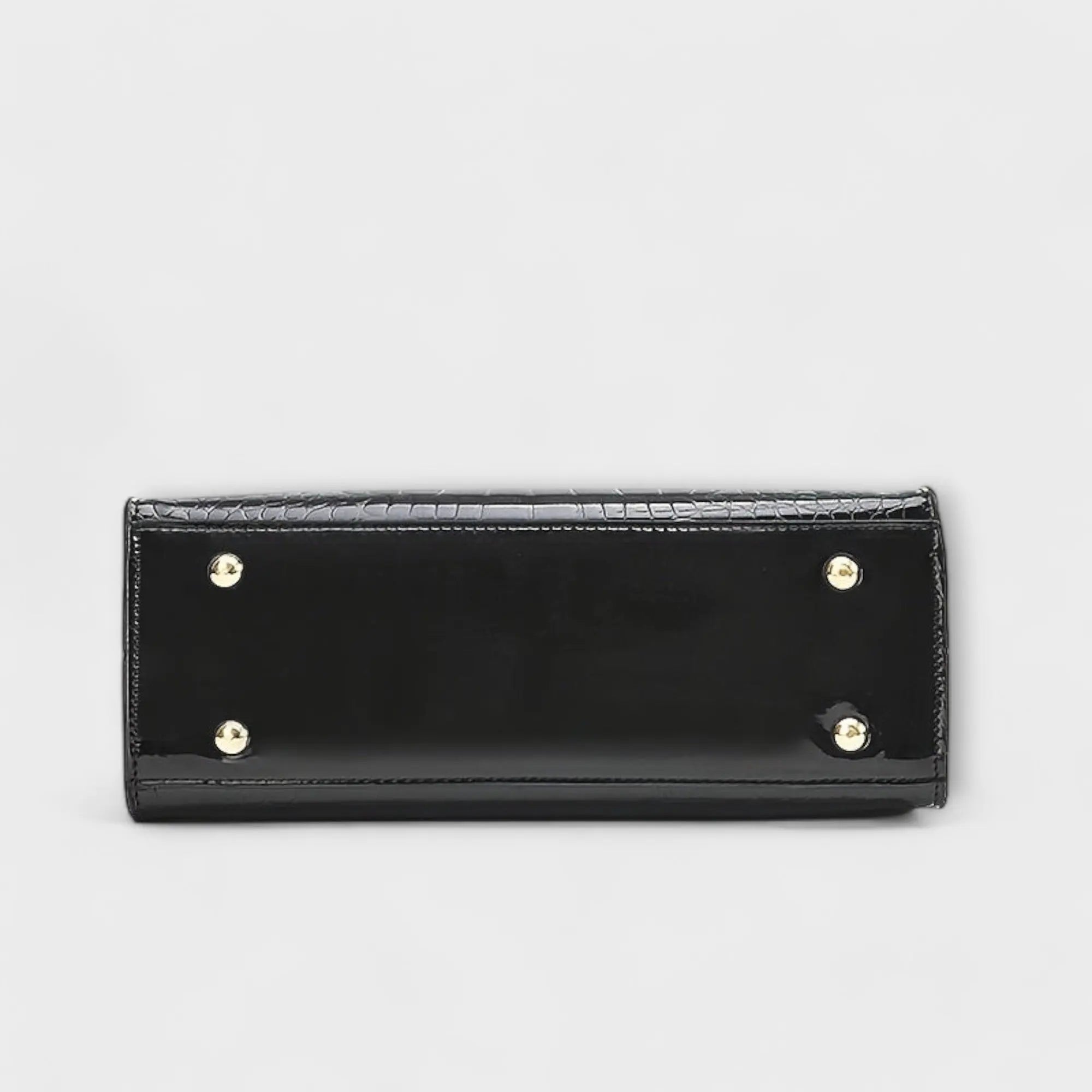 Nora. - Glänzende Krokodil-Muster Handtasche